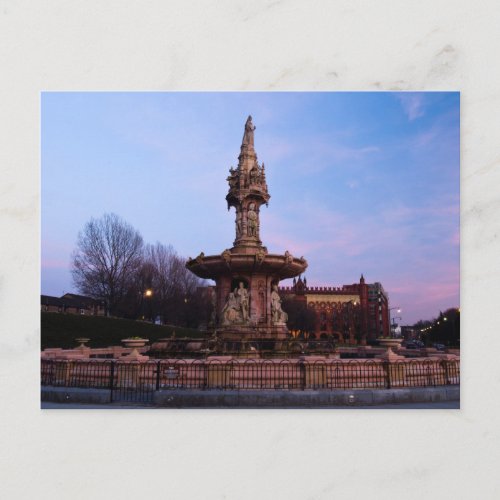 Doulton Fountain Glasgow Postcard