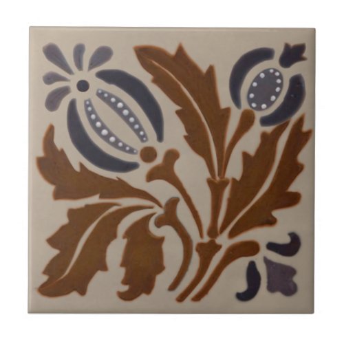 Doulton Lambeth Nouveau Barbotine Antique Repro Ceramic Tile