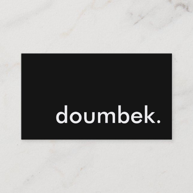 doumbek. business card (Front)