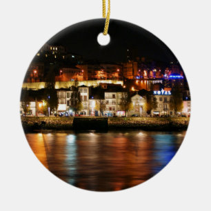 Douro river in Porto, Portugal Ceramic Ornament