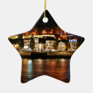 Douro river in Porto, Portugal Ceramic Ornament