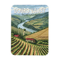 Douro Valley Portugal Travel Art Vintage