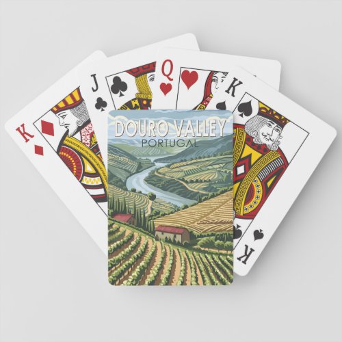 Douro Valley Portugal Travel Art Vintage Poker Cards