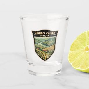 Douro Valley Portugal Travel Art Vintage Shot Glass