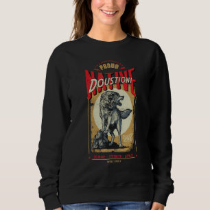 Doustioni Native American Indian Born Wolf Spirit Sweatshirt
