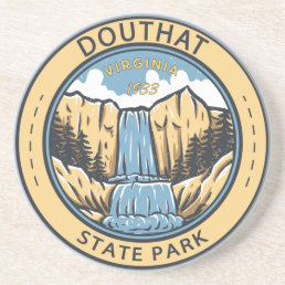 Douthat State Park Virginia Badge Coaster