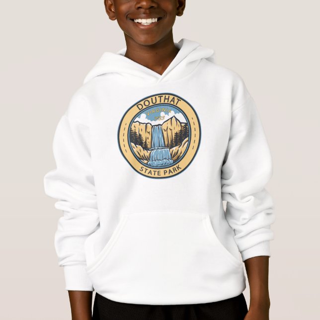 Douthat State Park Virginia Badge Hoodie (Front)