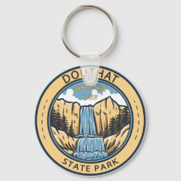 Douthat State Park Virginia Badge Keychain
