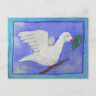Dove and Olive Branch by Ian Roz Postcard