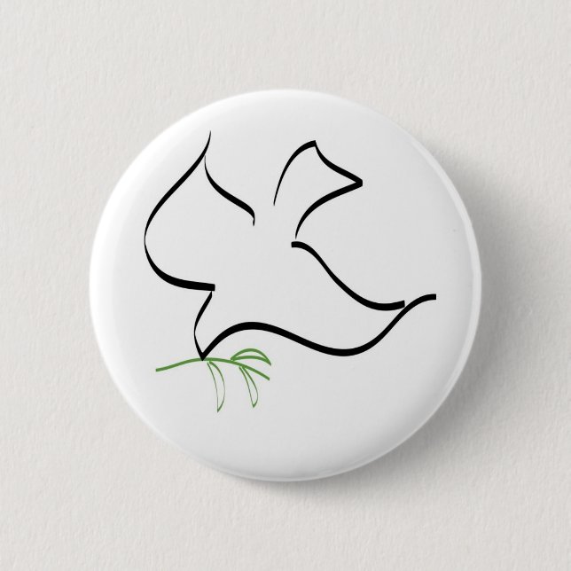 Dove and Olive Branch Image Button (Front)