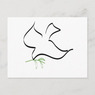 Dove and Olive Branch Image Postcard
