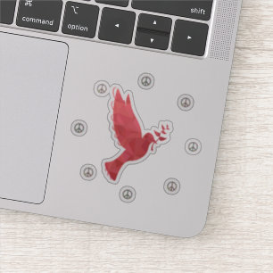 Dove and Peace Signs Sticker