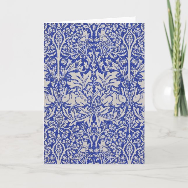 Dove and Rabbit, William Morris Card (Front)