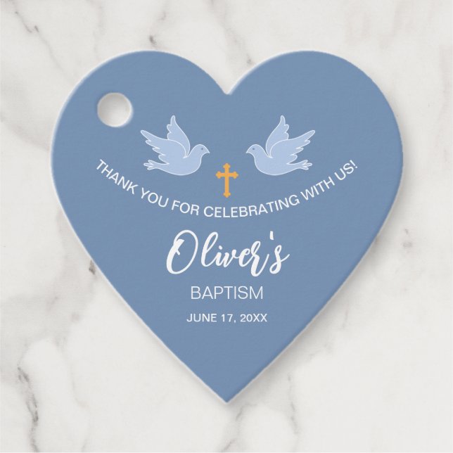 Dove baptism favor tags (Front)