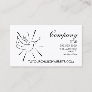 Dove Bird Logo Church Business Card