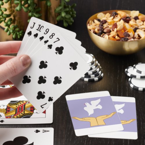 Dove Bird World Peace White Poker Cards