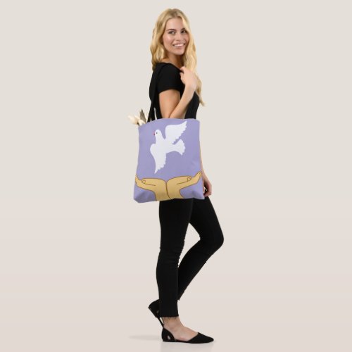 Dove Bird World Peace White Tote Bag