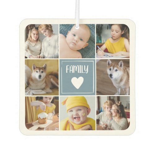 Dove Blue Heart Family Photo Collage Air Freshener