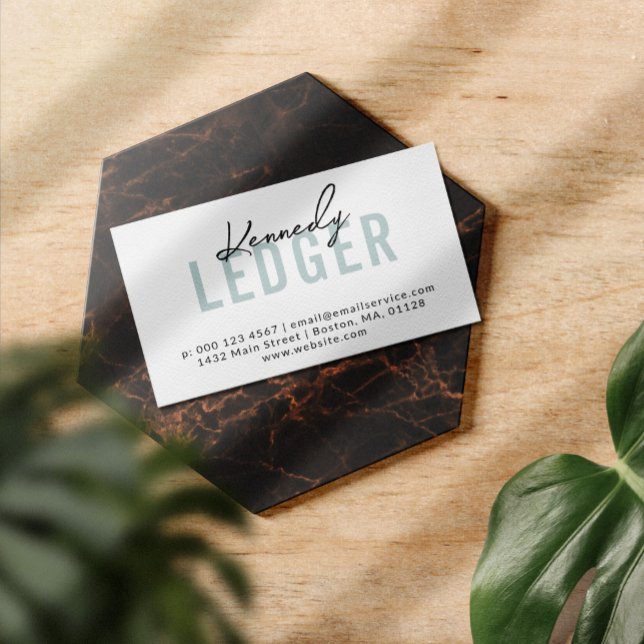 Dove Blue Name In Signature Script One Sided Business Card (Creator Uploaded)