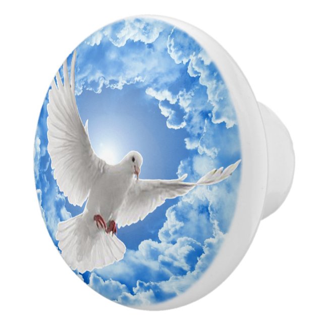 Dove Ceramic Knob (Right)