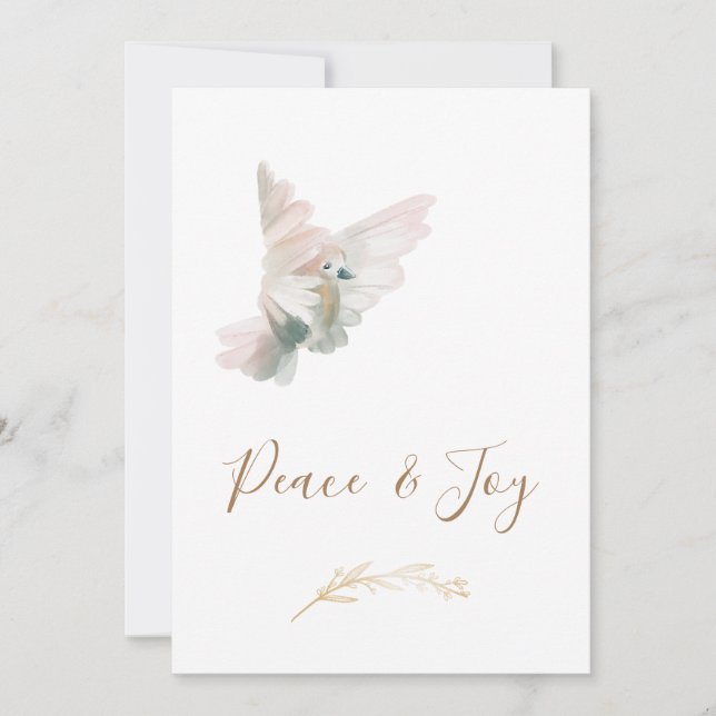 *~* Dove Corporate Business Joy Peace Holiday Card (Front)