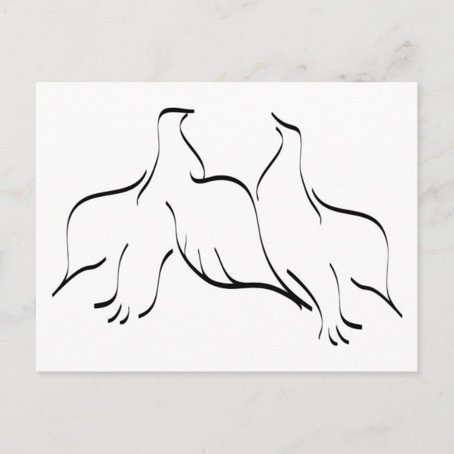 Dove Couple Clipart Postcard (Front)