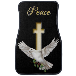 Dove Cross Christian Set of Car Mats