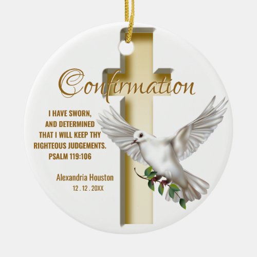 Dove Cross Confirmation Scripture Verse