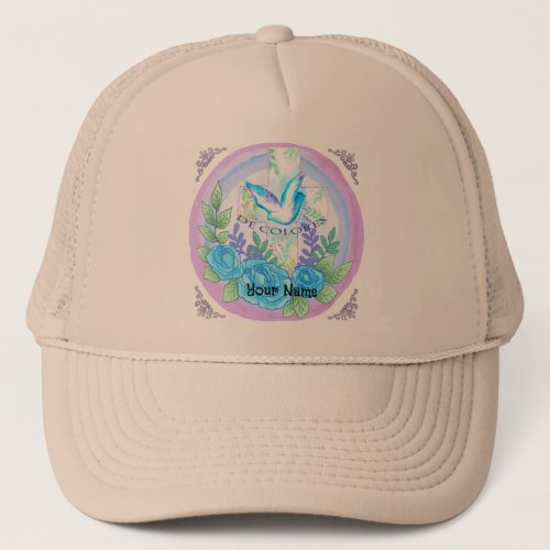 Dove Cross De Colores Trucker Hat