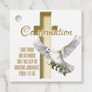 Dove Cross Favor Tags
