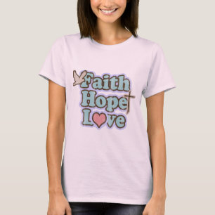 Dove, Cross, Heart Christian Women's T-Shirt