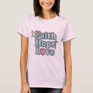 Dove, Cross, Heart Christian Women's T-Shirt