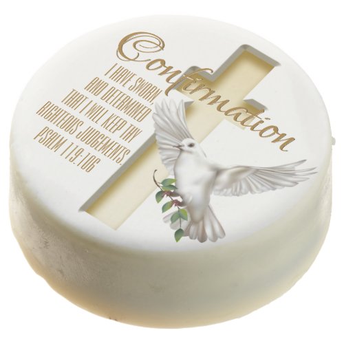 Dove Cross Scripture Confirmation  Chocolate Covered Oreo