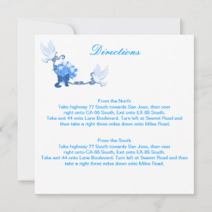 Dove Custom Direction Cards