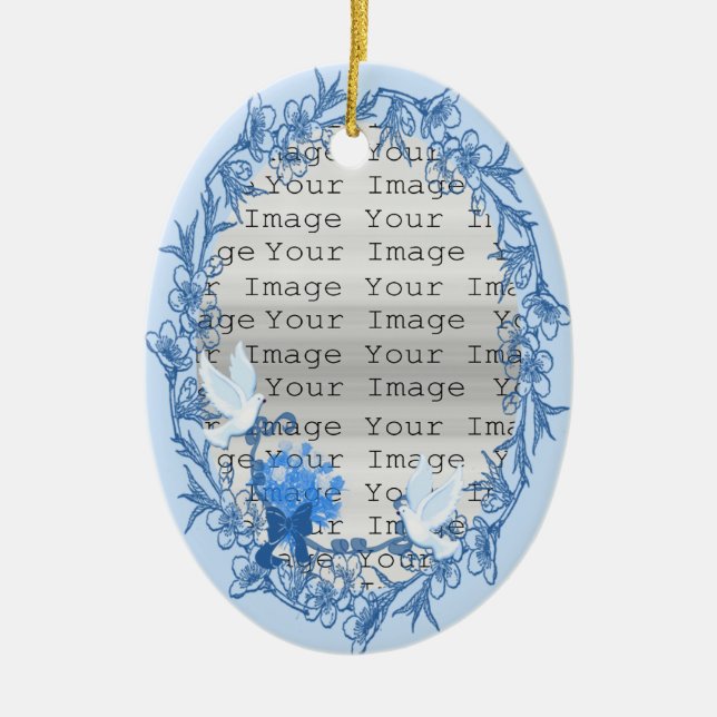 Dove Custom Oval Ornament (Front)