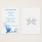 Dove Custom Save The Date Card (Front & Back)