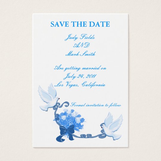 Dove Custom Save The Date Card