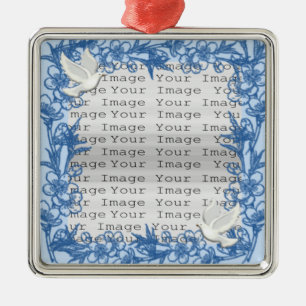 Dove Custom Square Ornament