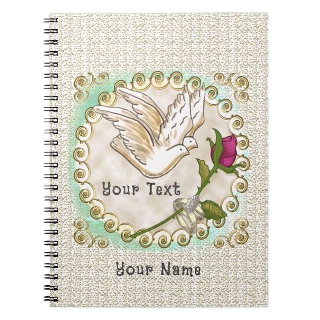 Dove custom Wedding  guest book (Front)
