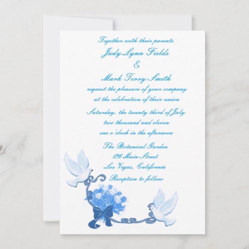 Dove Custom Wedding Invitation