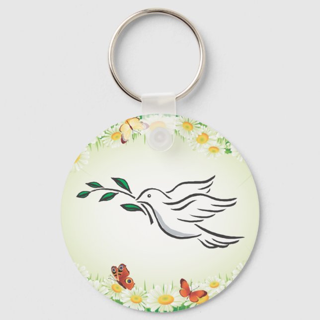 Dove designs keychain (Front)