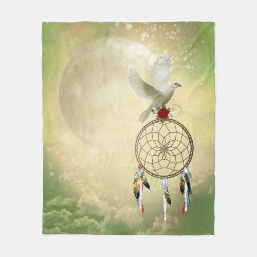 Dove Dreamcatcher Fleece Blanket