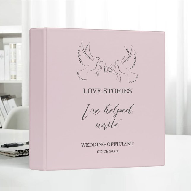 Dove & Engagement Ring Wedding Officiant Journal 3 Ring Binder (Creator Uploaded)