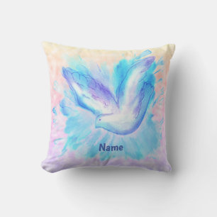 Dove Flying Christian Throw Pillow