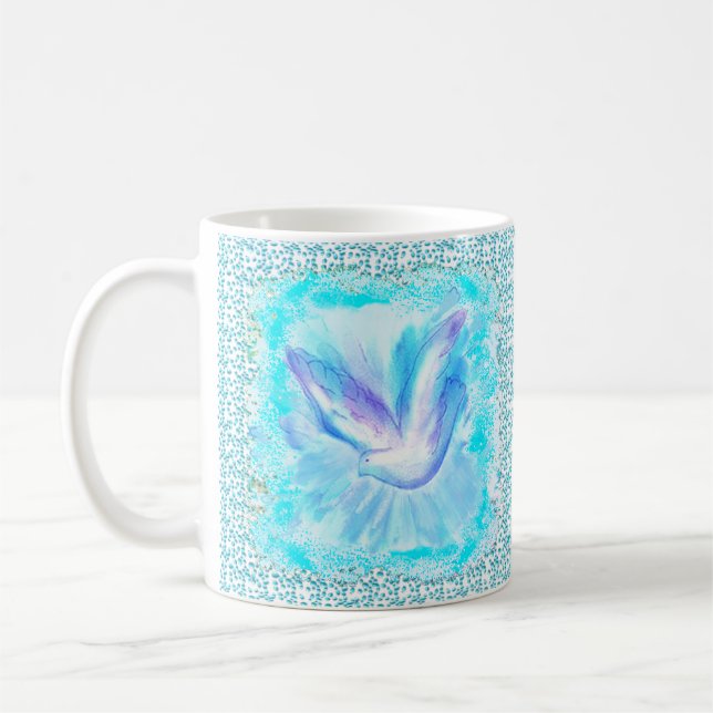 Dove Flying Coffee Mug (Left)