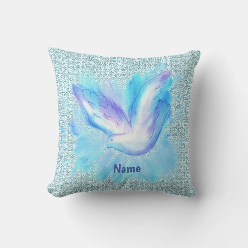 Dove Flying custom name pillow