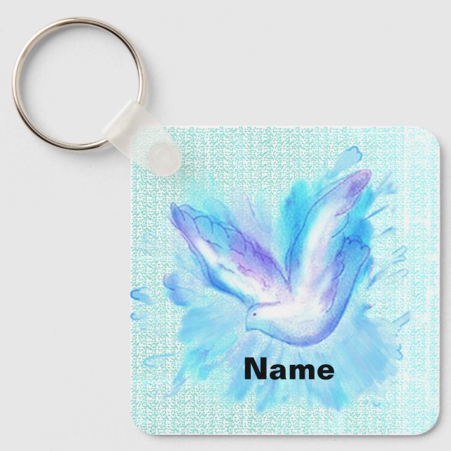 Dove Flying Keychain (Front)
