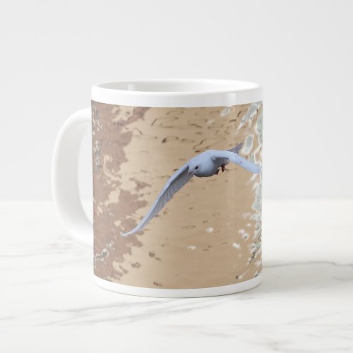 Dove Flying over the Motława Canal Giant Coffee Mug