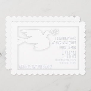 Dove for an Angel Child Funeral Announcement
