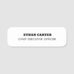 Dove Gray Chic Minimal Modern Identity Name Tag